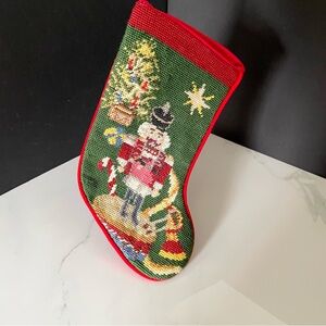Nutcracker Needlepoint Holiday Stocking